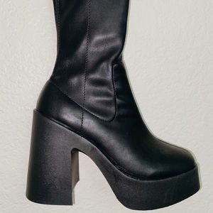 Thigh high platform boots